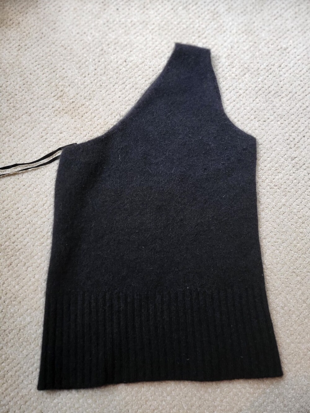 Willi Smith Collection S Lambswool Blend One Sholder Tank Top Sweater